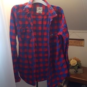 Plaid Hollister button down
